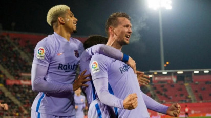 Gol Luuk de Jong Bawa Barcelona Raih Kemenangan di Awal Tahun 2022