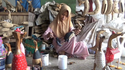 Kerajinan Akar Bambu Asal Klaten Tembus Pasar Mancanegara
