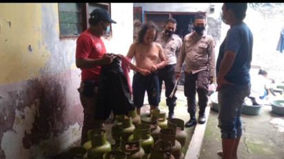 Polisi Tangkap Pelaku Pencurian Puluhan Tabung Gas Elpiji 3 Kilogram di Semarang