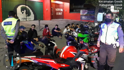 Apes Hendak Balap Liar Belasan Remaja di Gresik Diamankan Polisi