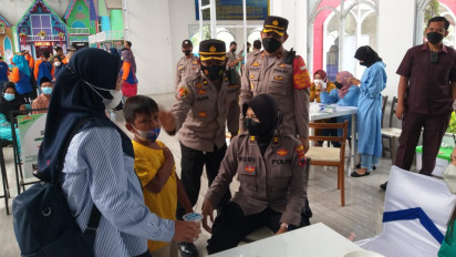 Sebagai Upaya Percepatan, Polres Semarang Gelar Vaksinasi Covid-19 Anak Usia 6-11 Tahun di Lokasi Wisata dan Pusat Keramaian