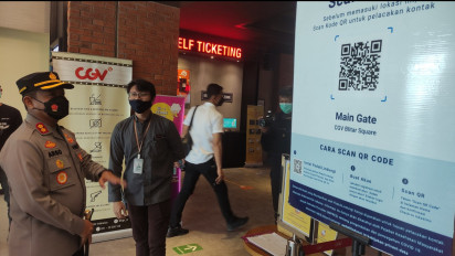 Antisipasi Penyebaran Omicron, Polres Blitar Kota Cek Fasilitas Umum