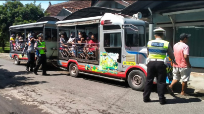 Rawan Kecelakaan, Satlantas dan Dishub Pati Razia Kereta Kelinci