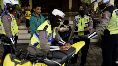 Bikin Bising, Puluhan Motor Berknalpot Brong Terjaring Razia Aparat Polres Pati