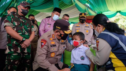 Kapolda Riau Desak Jajarannya Percepat Capaian Vaksinasi Anak dan Lansia