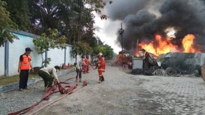 Gudang Logistik PLN Binjai Terbakar, Material Bekas dan Pos Pengamanan Ludes