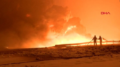 Jaringan Pipa Minyak di Dekan Kota Pazarcik Turki Meledak dan Sebabkan Kebakaran Hebat