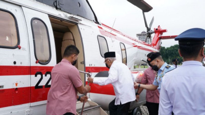 Wapres Ma’ruf Tinjau Lokasi Terdampak Gempa di Banten
