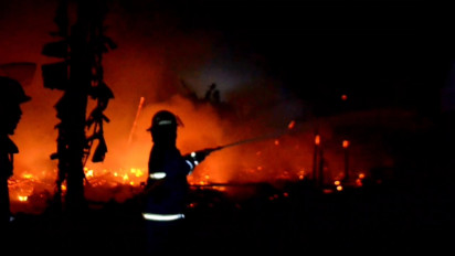 Dua Unit Kandang Perternakan Ayam Milik Warga di Majalengka Ludes Terbakar Akibat Ledakan Tabung Gas