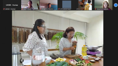 Serunya 24 Mahasiswa Asing Belajar Online Kuliner Khas Indonesia