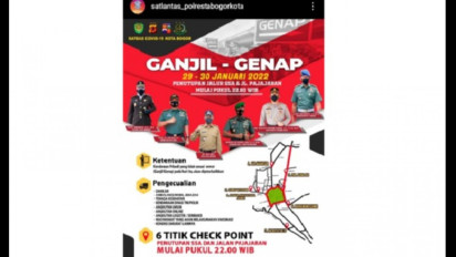 Polresta Bogor dan Satgas Covid-19 Kota Bogor Berlakukan Sistem Ganjil Genap