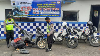 Ratusan Motor Knalpot Brong dan Balap Liar Diamankan Satlantas Polres Semarang