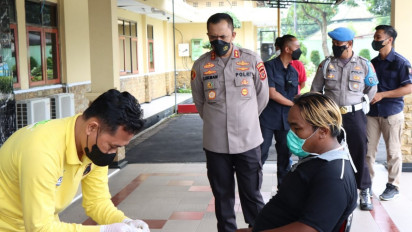 Jajaran Polres Indramayu Melakukan Sweeping ke Markas GMBI