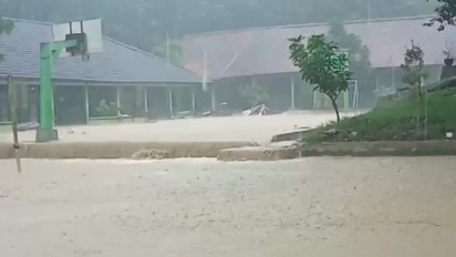 Diguyur Hujan Deras SMA Negeri 1 Kemusu Boyolali Kembali Terendam Banjir