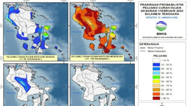 BMKG Prediksi Awal Februari Sultra Alami Curah Hujan Kategori Menengah