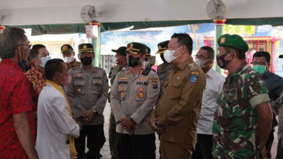 Kapolres Sibolga Bersama Wakil Walikota dan Dandim Cek Langsung Giat Ibadah Perayaan Tahun Baru Imlek 2573 di Sibolga