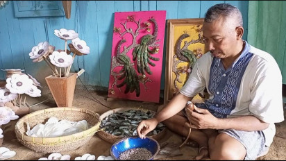 Warga Rembang Sulap Limbah Kayu dan Kerang Jadi Karya Seni
