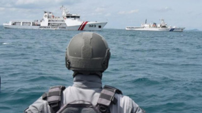 Kapal Bakamla & Jepang Latihan Bersama di Perairan Utara Nongsa