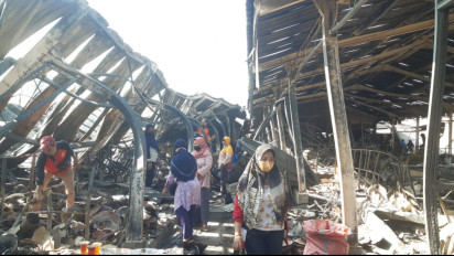 Pasca Kebakaran Relokasi Pasar Johar Semarang, Pedagang Minta Bantuan Pemerintah Segera Diturunkan