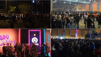 Ricuh, Konser Musik di Makassar Dibubarkan Paksa Petugas Gabungan Karena Over Kapasitas