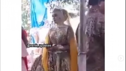 Viral Mempelai Wanita Sendirian di Pesta Resepsi Pernikahan karena Pengantin Pria Kabur