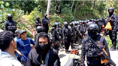 Ricuh Pengukuran Lahan Tambang di Desa Wadas Purworejo, Puluhan Orang Ditangkap