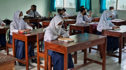 Seluruh Sekolah di Kabupaten Gunungkidul Mulai Terapkan Pembelajaran Tatap Muka 50 Persen