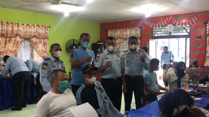 Kanwil Kemenkumham Sumut Gelar Vaksin III Moderna 104 Dosis di Lapas Tanjung Balai Asahan