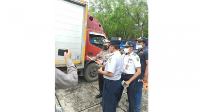 Muatan Lebih, 24 Truk Terjaring  Razia Kendaraan ODOL