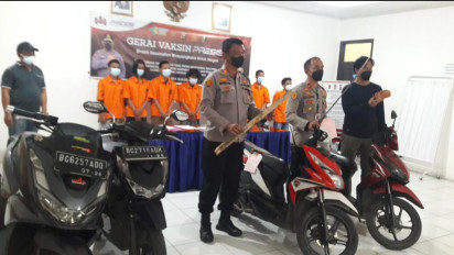 Dua Kelompok Begal Modus Tawuran, 8 Pelaku Diamankan