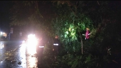 Tebing Longsor Tutup Akses Jalan Batu-Kediri Akibat Hujan Deras