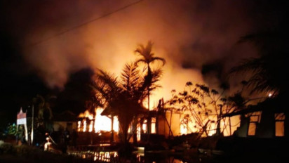 Satu Unit Barak di Markas Batalyon RK 644/Walet Sakti Putussibau Terbakar