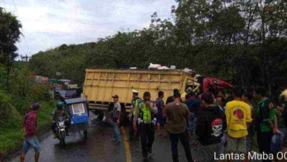 Truk Adu Banteng di Muba, Satu Tewas