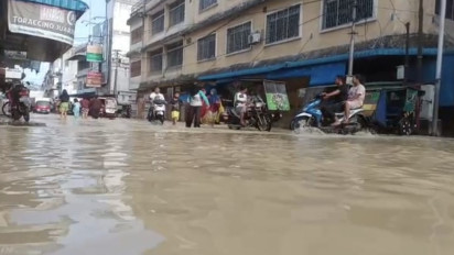 Banjir Masih Melanda Tebing Tinggi, Jalan Protokol dan Pasar Tradisional Terendam