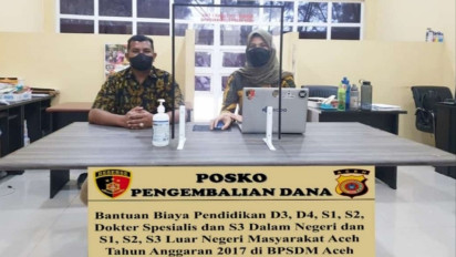 Polda Aceh Buka Posko, 38 Mahasiswa Kembalikan Uang Beasiswa