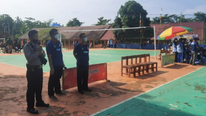 Polisi Bubarkan Turnamen Olahraga di Tengah PPKM level 2 Kabupaten Sukabumi