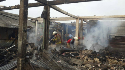 Ratusan Ruko di Pasar Gembong Tangerang Terbakar