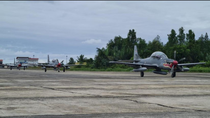 Jaga Keamanan Perbatasan Indonesia-Malaysia-Filipina, 3 Pesawat Tempur Super Tucano Siaga di Tarakan