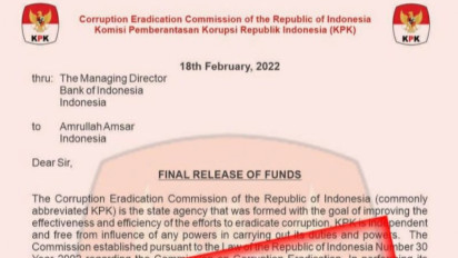 KPK Imbau Masyarakat Waspada Surat Palsu Pemblokiran Rekening
