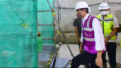 Presiden Jokowi Meluncurkan Mesin Bor Terowongan MRT Jakarta Fase 2A