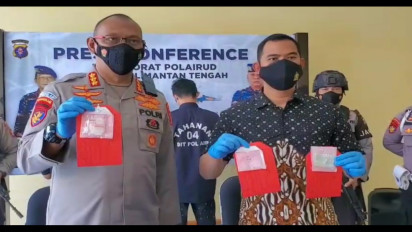 Dua Orang Pengedar Sabu Wilayah Pesisir Kotim Diringkus Polisi Perairan Polda Kalteng