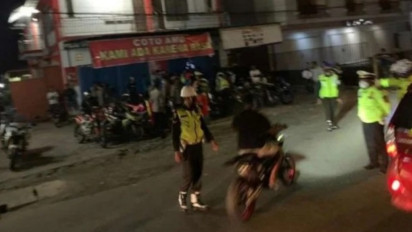 Polres Manokwari Bubarkan komunitas Sepeda Motor Cegah Balap Liar