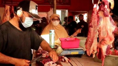 Harga Daging Sapi Rp150 Ribu/Kg, Omzet Pedagang di Lampung Turun Drastis