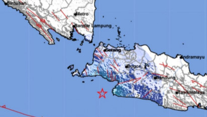 Gempa Magnitudo 4,8 Guncang Barat Daya Bayah Banten
