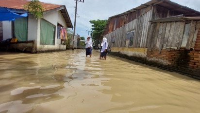 Sungai Meluap, 245 Rumah di Serdang Bedagai Terendam Banjir