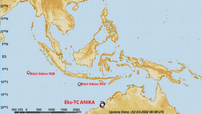 BMKG: Bibit Siklon Tropis 95S di Samudera Hindia Pengaruhi Hujan Lebat di Banten-Jateng