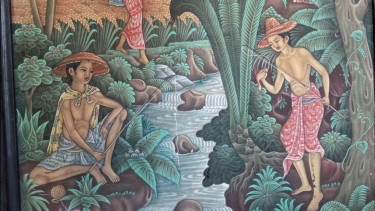 Viral Sebuah Lukisan Lawas dari Bali yang Selamat dari Kebakaran