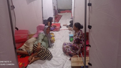 Curah Hujan Tinggi, 60 Korban Bencana Tanah Bergerak di Lebak Mengungsi di Gedung Sekolah