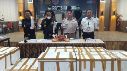 Bea Cukai Palembang Gagalkan Penyelundupan Ratusan Ribu Benih Lobster Senilai Rp 18 Miliar