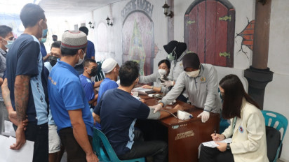 Puluhan Warga Binaan Baru Rutan Salatiga Jalani Vaksin Covid-19 Dosis Dua